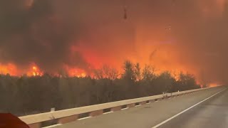 Videos show out-of-control wildfires in Texas Panhandle