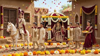 💍👰 পুতুলদের ছোট্ট ভারতীয় বিয়ের অনুষ্ঠান | গ্রামীণ বর-কনের ঐতিহ্যবাহী গল্প screenshot 2