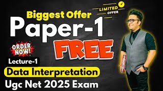 Ugc Net Paper 1 || Biggest Offer Paper-1 Free || Data Interpretation Lecture-1