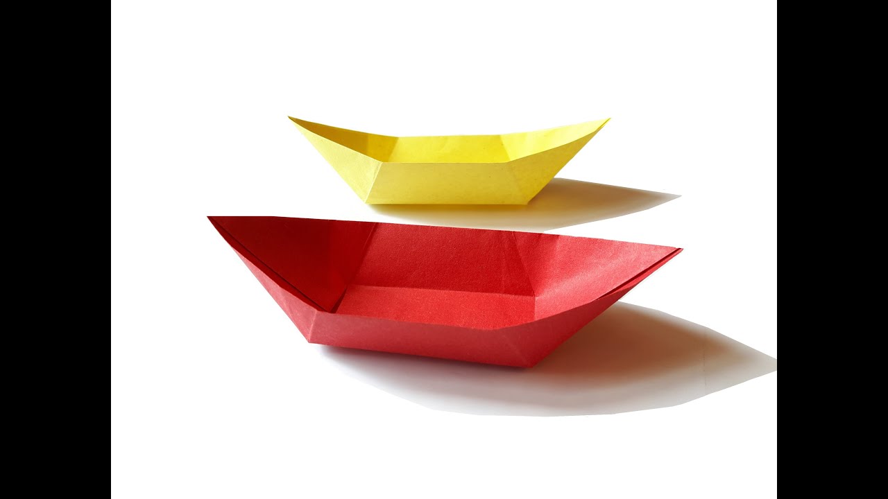 origami boat canoe - time-lapse - youtube