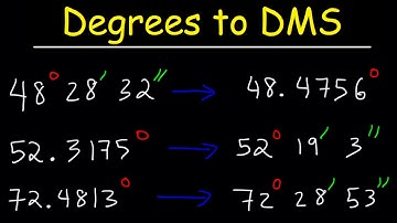 Decimal Degrees to DMS Formula -  Converting Degrees Minutes and Seconds to Decimal - Trigonometry