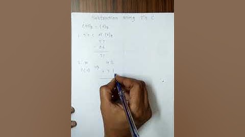 15.1 example of subtraction using 7