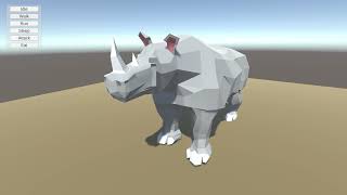 3D LOW POLY Rhino - Animation Showcase