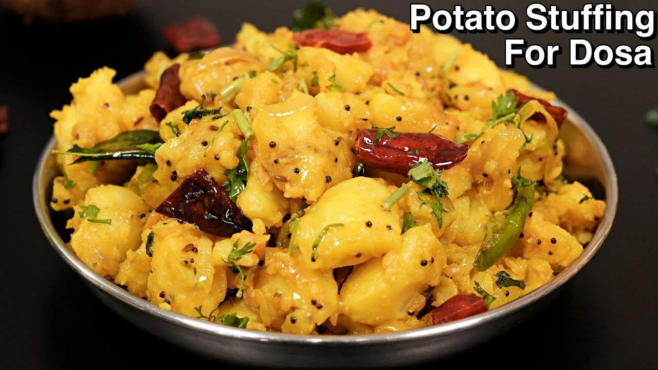 Authentic Masala Dosa Stuffing Recipe Potato Masala For Dosa Quick