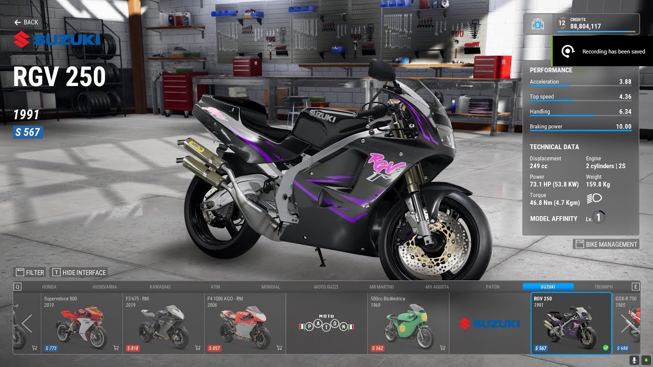 Ride 4 - 1991 Suzuki RGV 250 race - YouTube