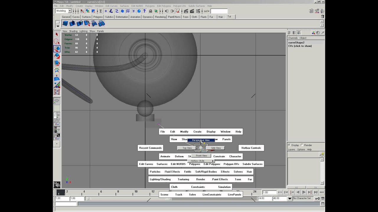 Autodesk Maya 3d Web Cam Modeling Video Tutorial Part 2 - YouTube