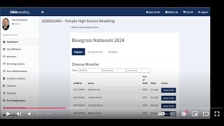 How to Register Wrestlers Through The Club Admin
