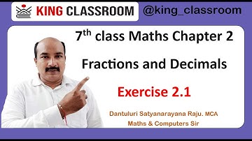 7th class Maths Chapter 2 Fractions and Decimals Exercise 2.1 1 to 4 sums