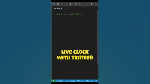 Live Digital Clock in Python with Tkinter! ⏰ #shorts #python