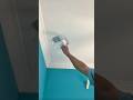Carefully Repairing a Damaged Ceiling by Scraping and Smoothing the Plaster Surface #shorts