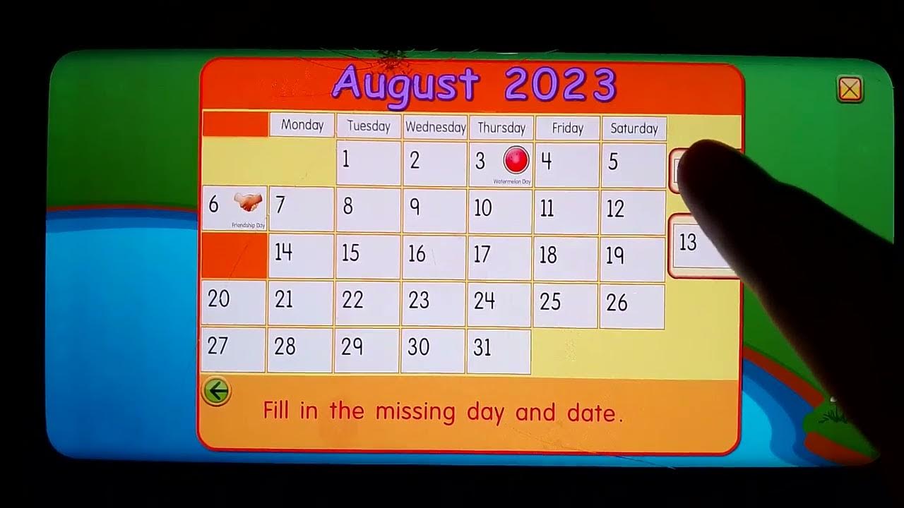 Starfall: The "August 13, 2023" Calender - YouTube