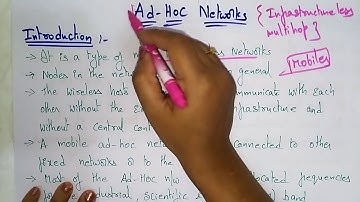 What is ad hoc network | Adhoc & Sensor Networks | Lec-02 | Bhanu Priya