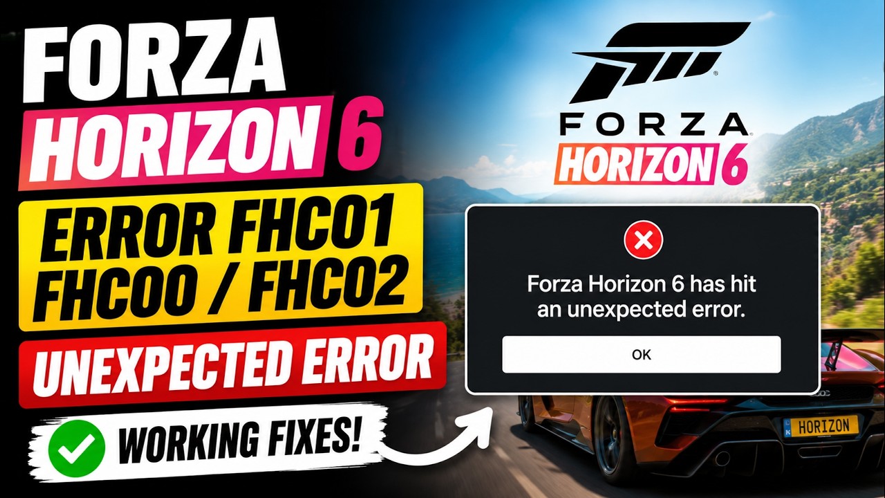 How To Fix Forza Horizon 6 Error FHC01 FHC00 FHC02 (Full Guide) - YouTube
