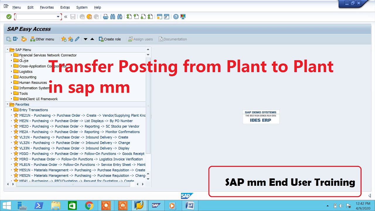 Transfer Posting From Plant To Plant In Sap Mm YouTube Transfer Posting From Plant To Plant In Sap Mm YouTube