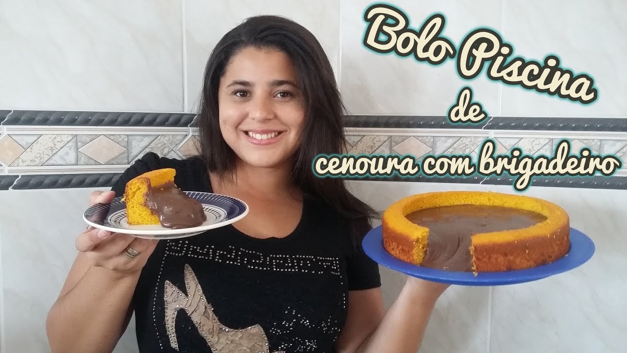 Bolo Piscina De Cenoura Com Brigadeiro Com Assadeira Comum Youtube