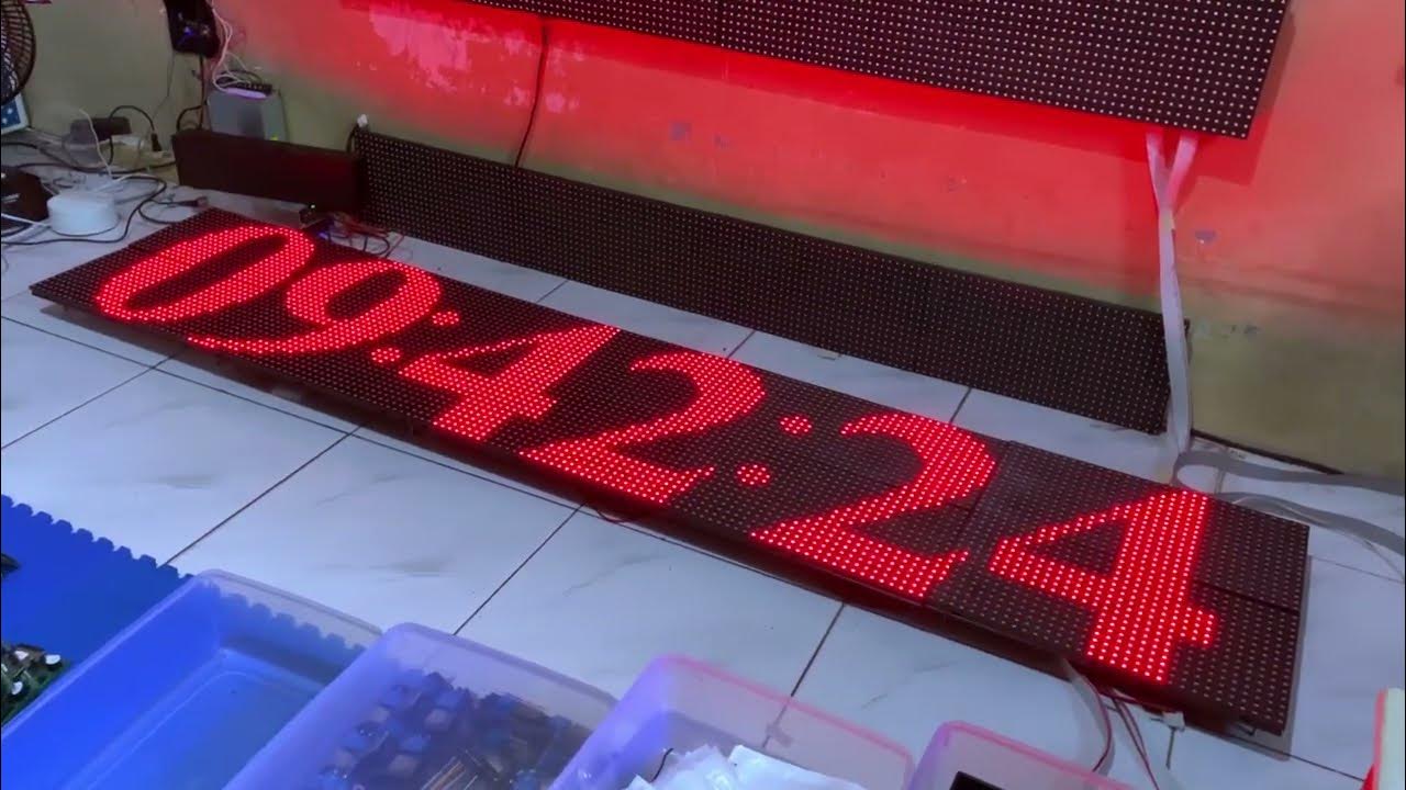 Jam Digital P10 Wifi ESP12 Multisize 1 10 Panel Wifi Clock ESP8266