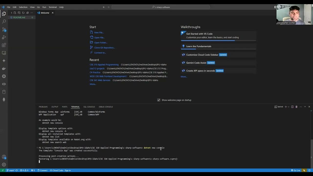 helloworld c sharp - YouTube