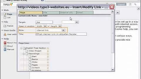 TYPO3 - Tutorial For Editors: Setting Links in the Rich Text Editor