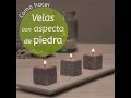 Cómo hacer velas aspecto piedra