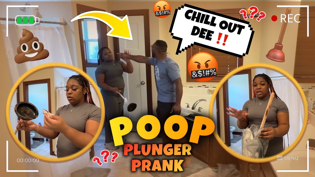 💩 POOP PLUNGER PRANK ON MY BOYFRIEND *HE LOST IT* ( He Almost Threw Up ) 😭🚽🧻