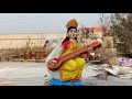 सरस्वती जी का मिट्टी का मूर्ति बनायें / saraswati murti making/ saraswati #art #saraswati