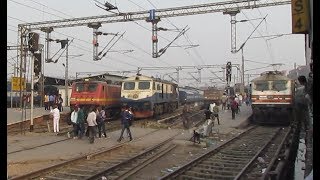 Parallel Departure from Delhi Junction | Ashram Express | Chandigarh Shatabdi | Indian Railways