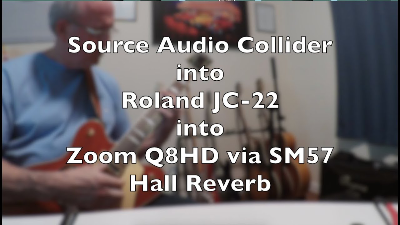 Gretsch G5422TG into Source Audio Collider on Hall Reverb into Roland JC-22 into Zoom Q8HD via SM57