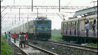 Awesome Rainy Afternoon : Lucknow AC Express With JHS WAG7 Says Hello : Indian Railways Awesome Rainy Afternoon : Lucknow AC Express With JHS WAG7 Says Hello : Indian Railways