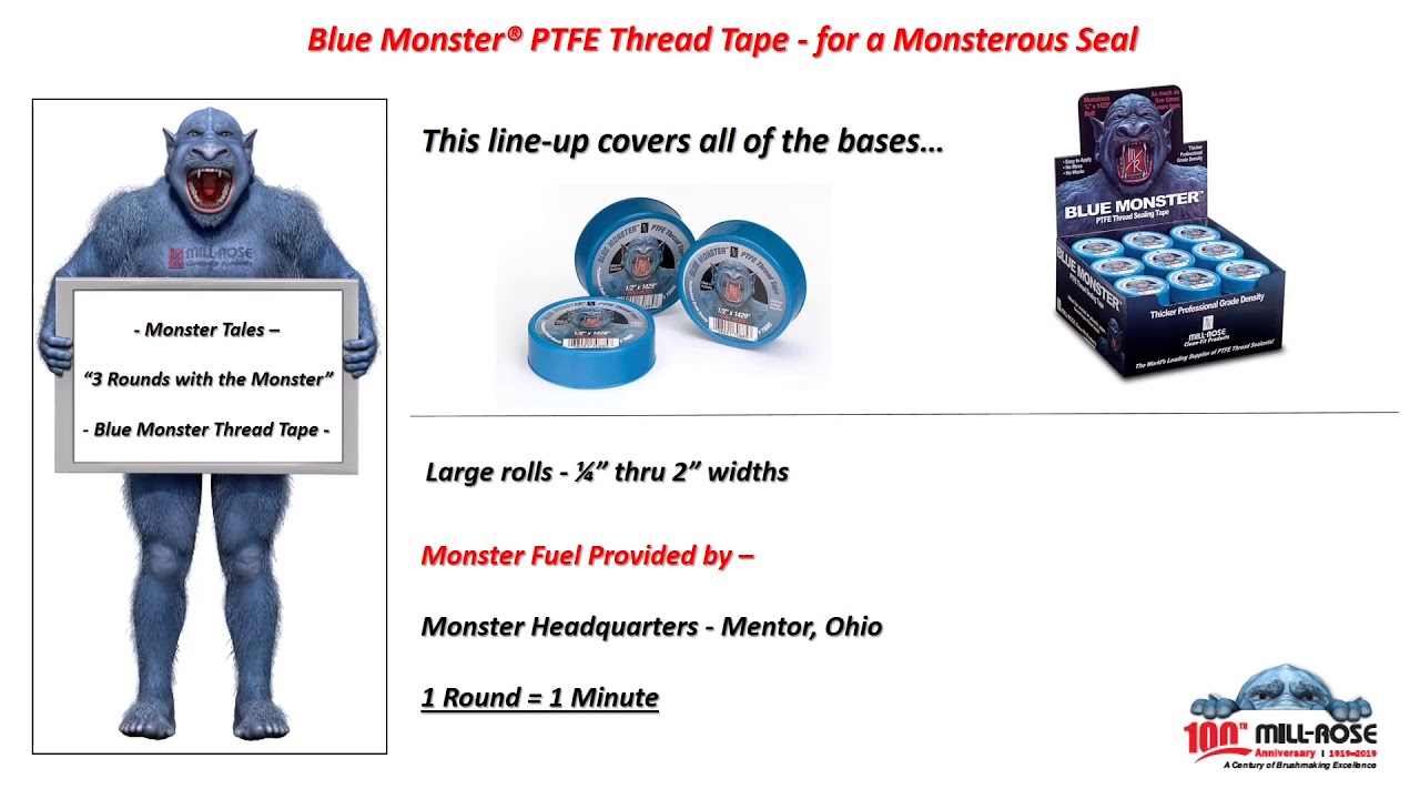 Blue Monster Thread Seal Tape YouTube