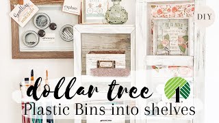 DOLLAR TREE DIY | Dollar Tree Bins | Shelves | Craft room storage | Desk storage