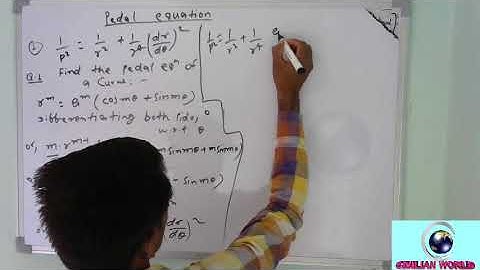 pedal equation theory and example  differential calculus and its application