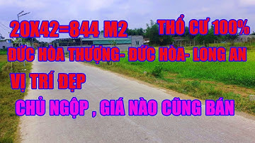 ( Đã bán)BÁN ĐẤT ĐẸP ĐỨC HÒA GIÁ RẺ 20X42m THỔ CƯ GIÁ RẺ ĐẸP GẦN TRƯỜNG XE TẢI CHẠY THÔNG