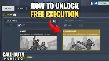 How to Unlock FREE EXECUTION in COD Mobile | New Finisher Move "ELBOWS AND KICKS" in CODM 🥵