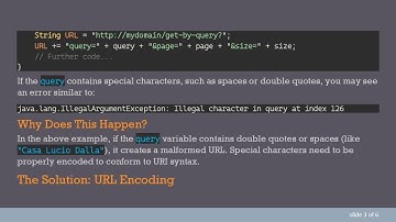 How to Fix URISyntaxException When Concatenating Double Quotes to a URL in Java