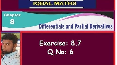 TN Class 12 Maths Exercise 8.7 Q.No.6 Chapter-8 Differentials and Partial Derivatives New Syllabus