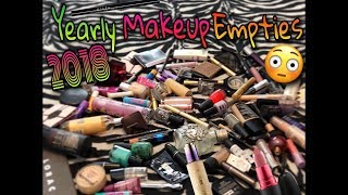 Yearly Makeup Empties (2018) - Over $1,500 worth of finished products!