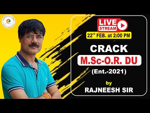 How to CRACK #M.Sc  #Operational #Research 2021 of D.U. by #Rajneesh #Sir