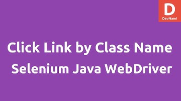 Click link by Class Name Selenium Java
