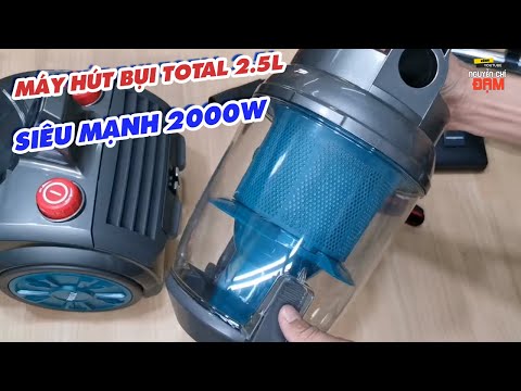 Máy hút bụi Total 2.5L Siêu mạnh 2000w hút cực khỏe/ Trợ thủ vệ sinh nhà cửa đón tết 2021/Giá 1.430k