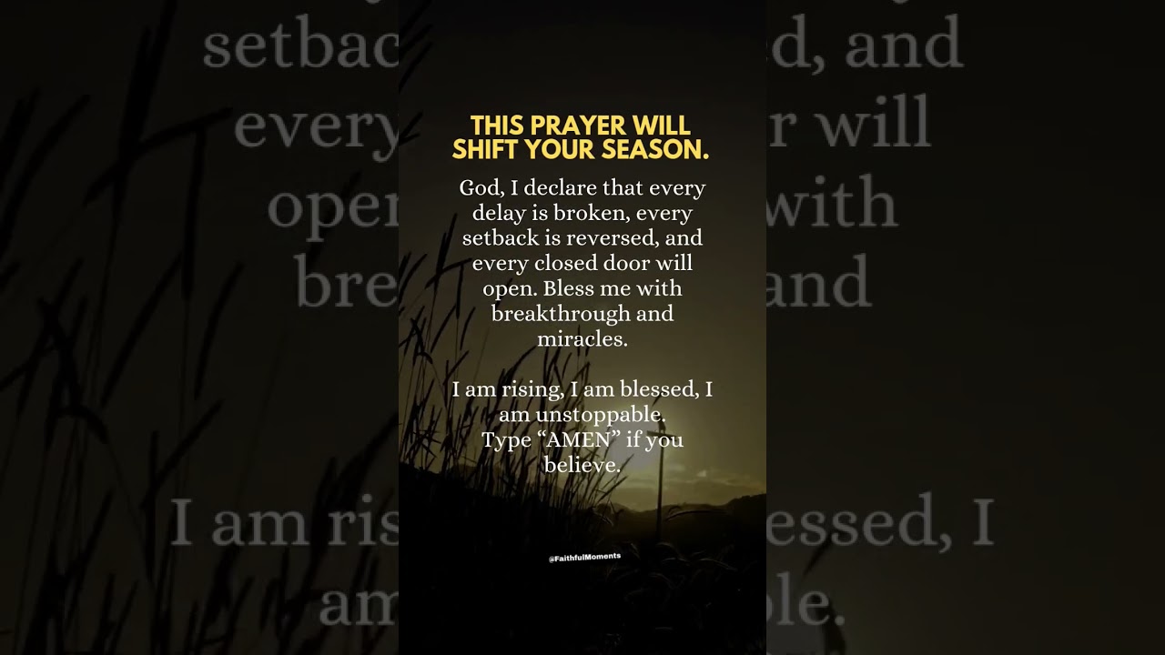 This prayer will shift your season 