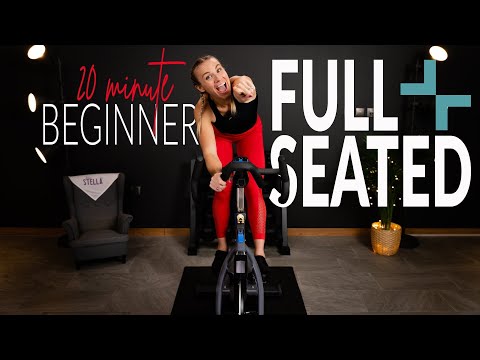 20 Minute FULL SEATED Beginner Indoor Cycling Workout