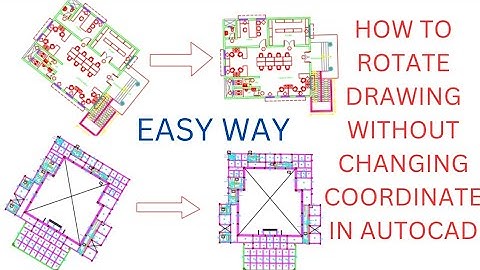 HOW TO ROTATE DRAWING WITHOUT CHANGING COORDINATES IN AUTOCAD || HOW TO ROTATE DRAWING IN AUTOCAD