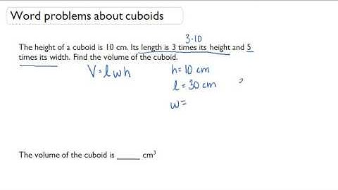 Word problems about cubes