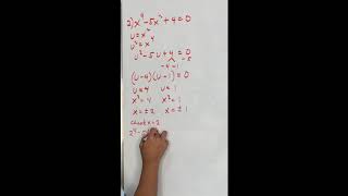 Part 2 SOLVING TRANSFORMABLE LEADING TO QUADRATIC EQUATIONS (ALGEBRAIC SUBSTITUTION)