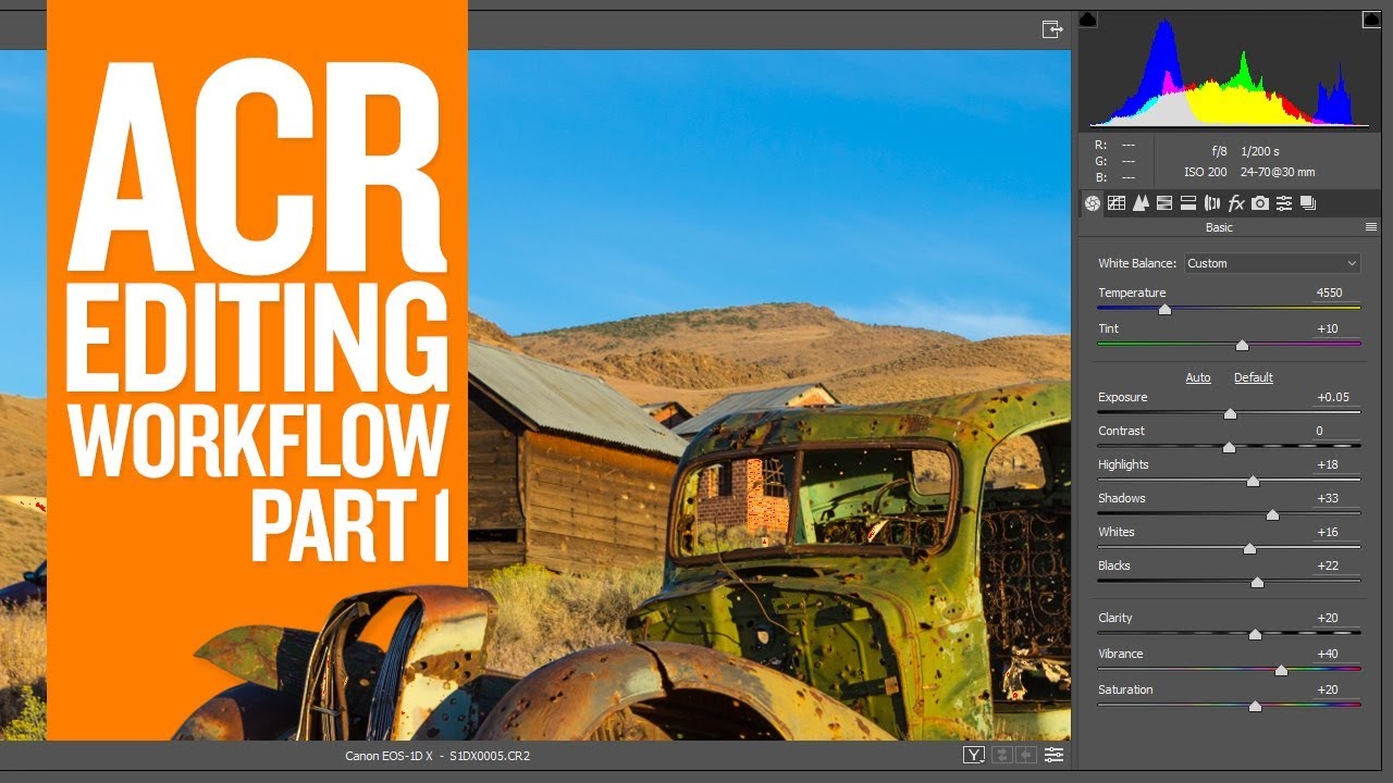 Adobe Camera Raw Editing Workflow - Part 1 (Basic) - YouTube