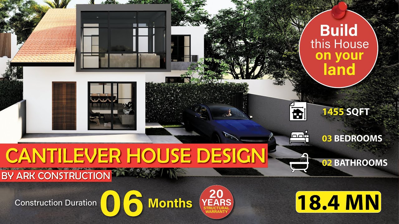Cantilever House Design By Ark Construction | New Modern Interior House Design 2023 | House Designs