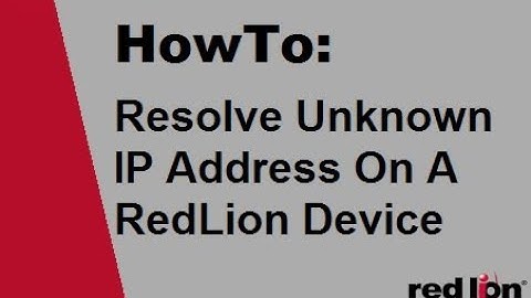 RedLion - Determine IP Address Of RedLion Using Wireshark