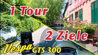 Tour mit der Vespa GTS 300 SuperTech - ins Grüne und zum Höchster Schloss
