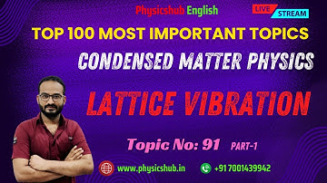 Lec-91 | Lattice Vibrations | CSIR-NET 2024 December and GATE 2025 Physics