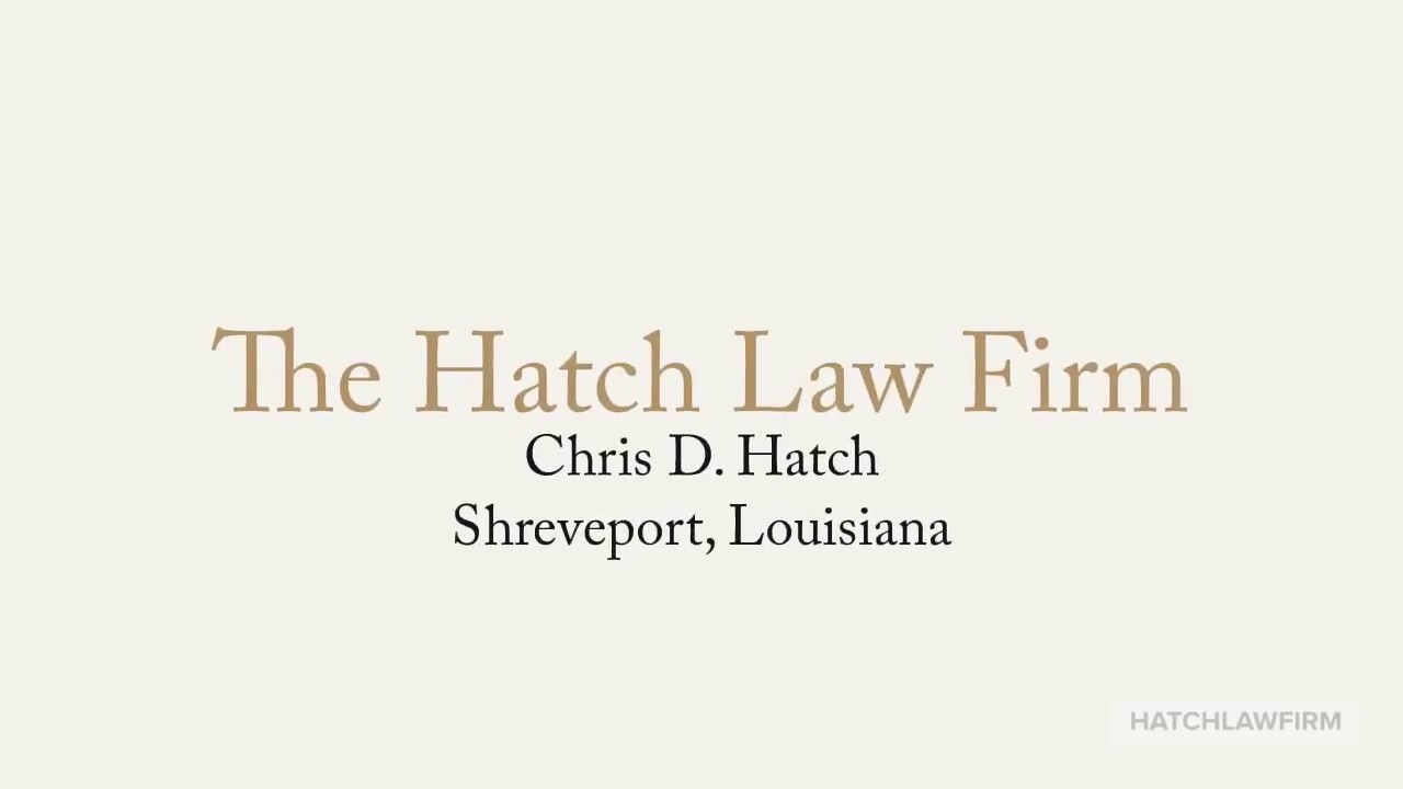 Chris Hatch of the Hatch Law Firm YouTube